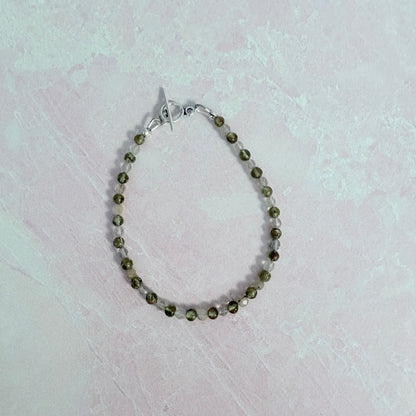 Peridot & Quartz Bracelet