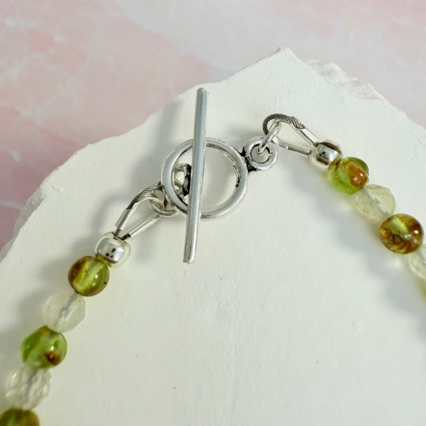 Peridot & Quartz Bracelet