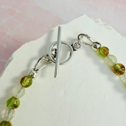 Peridot & Quartz Bracelet