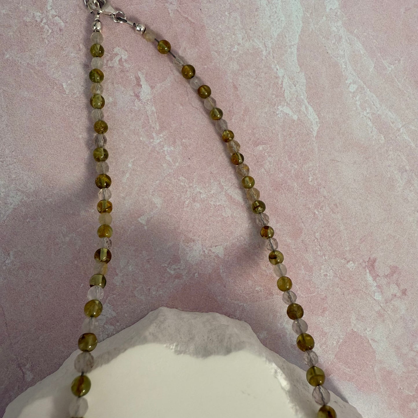 Peridot & Quartz Necklace
