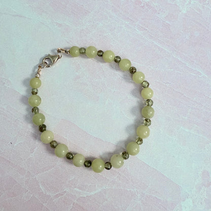 Peridot & Jade Bracelet