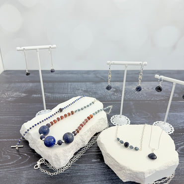 Simple Sterling Sapphire Necklace