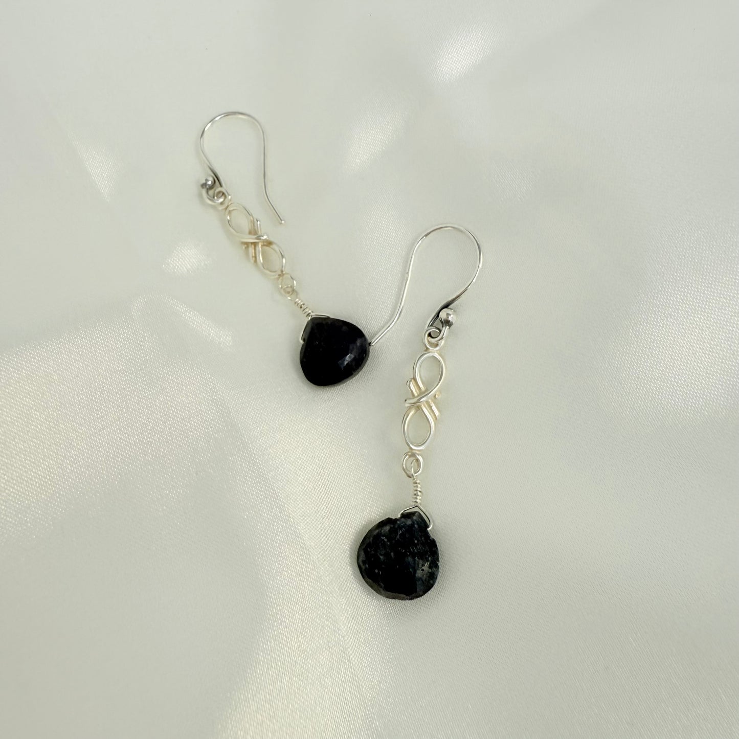 Sapphire Twist Earrings