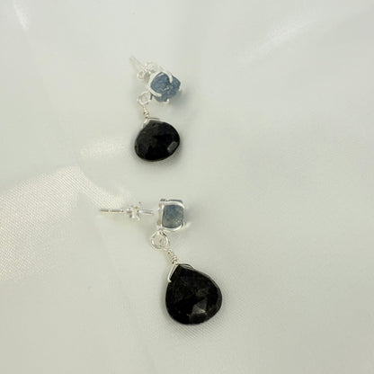 Lobes of Blue Sapphire Earrings