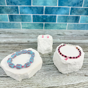 Breast Cancer Stud Earrings