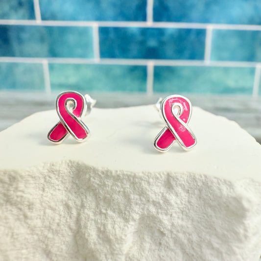 Breast Cancer Stud Earrings
