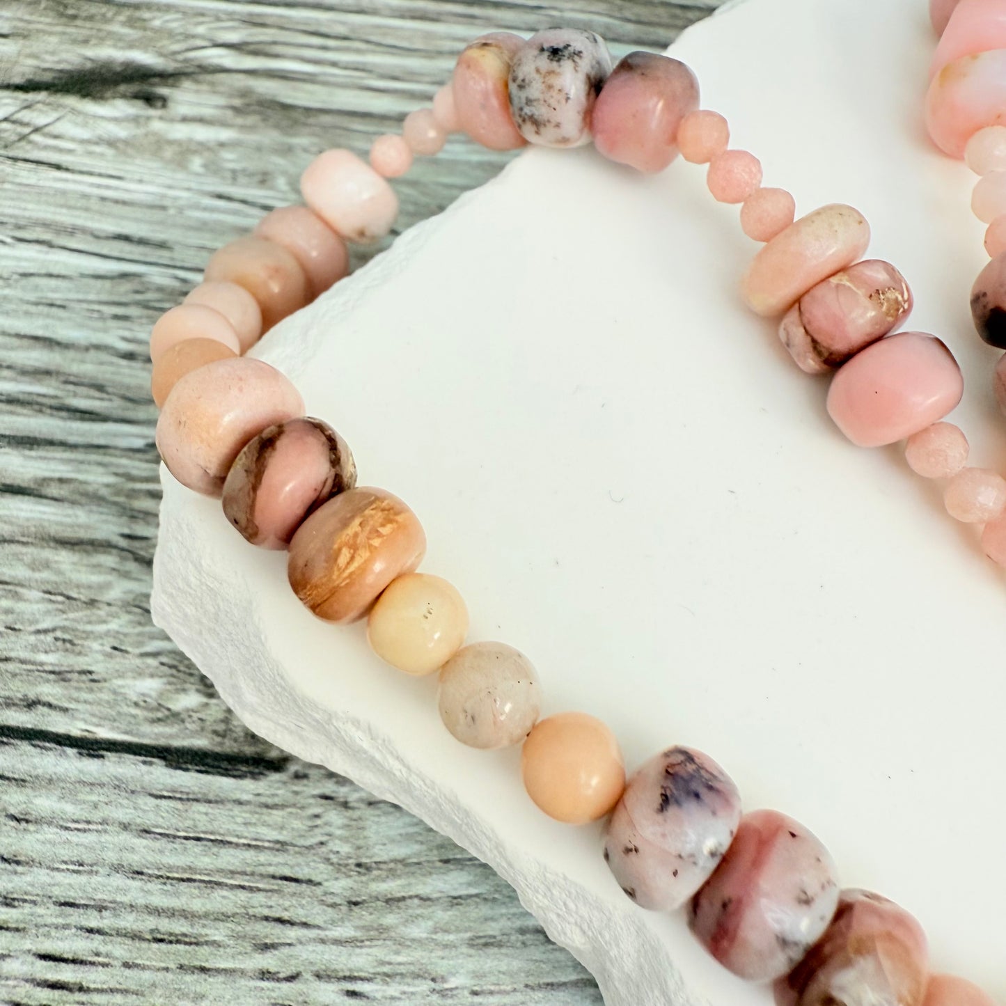 Pink Teardrop Opal Necklace