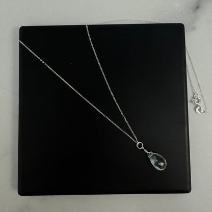 Simple Sky Blue Topaz Necklace
