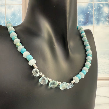 Shimmering Sky Blue Topaz Necklace