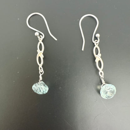 Shimmering Sky Blue Topaz Earrings