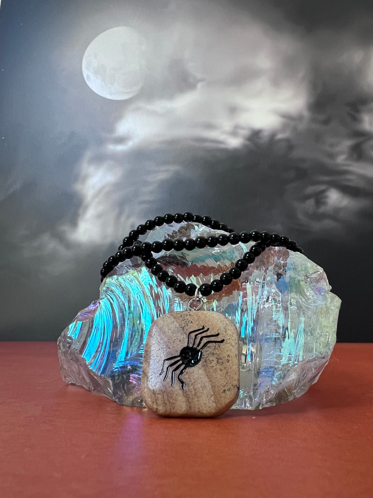 Stony Spider Necklace