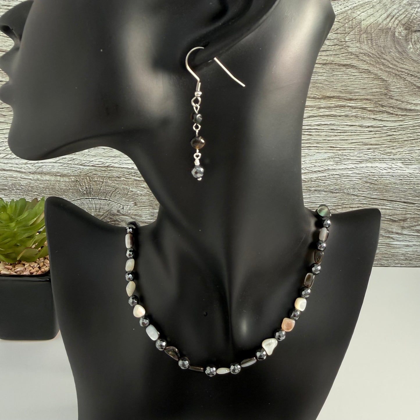 Black Lip Shell Earrings