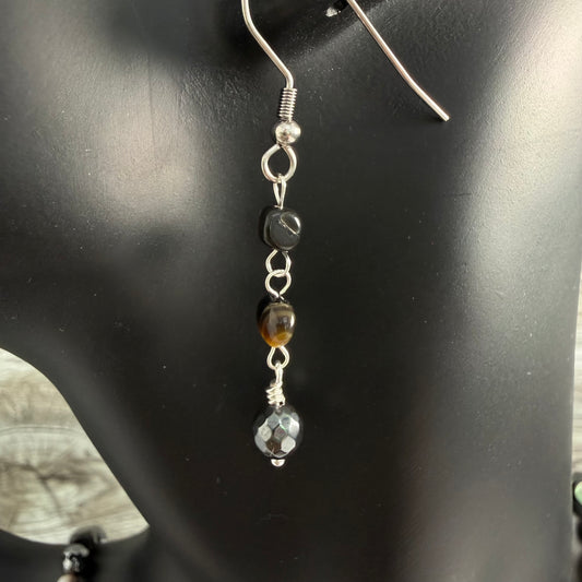 Black Lip Shell Earrings