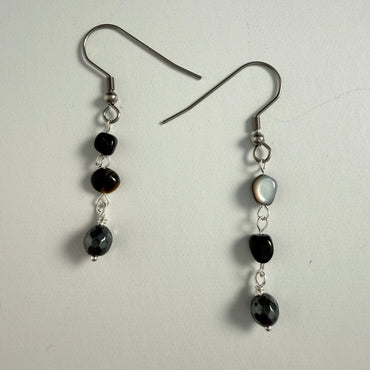 Black Lip Shell Earrings