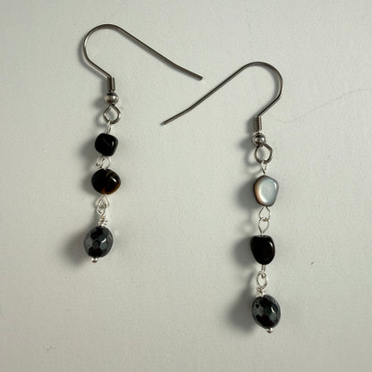 Black Lip Shell Earrings