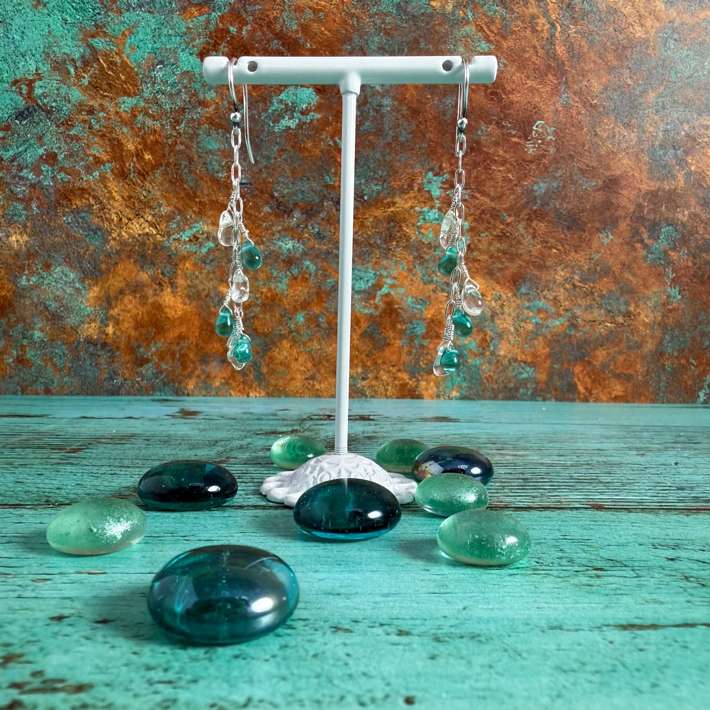 Blooming Green Earrings