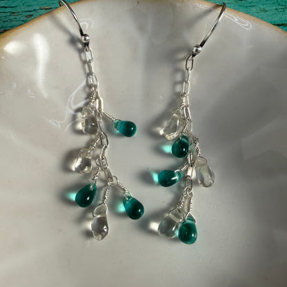 Blooming Green Earrings