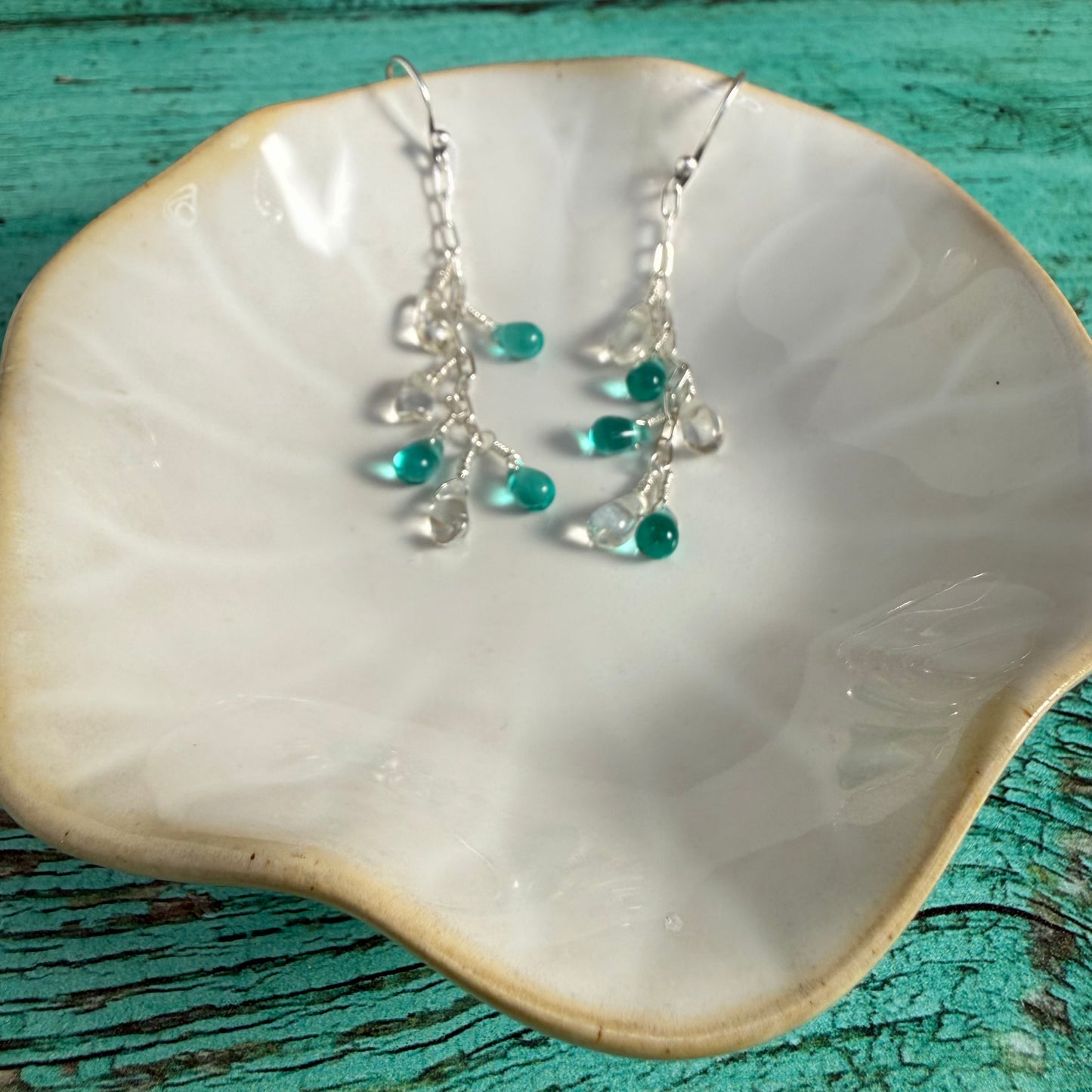 Blooming Green Earrings