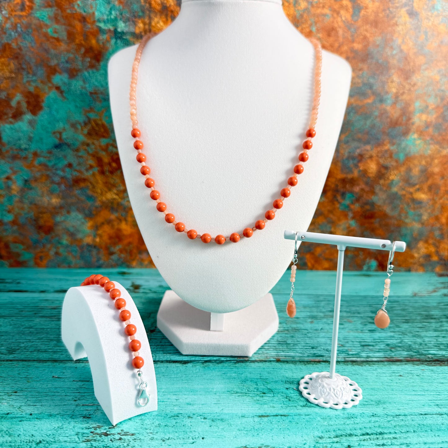 Peachy Moonstone Necklace