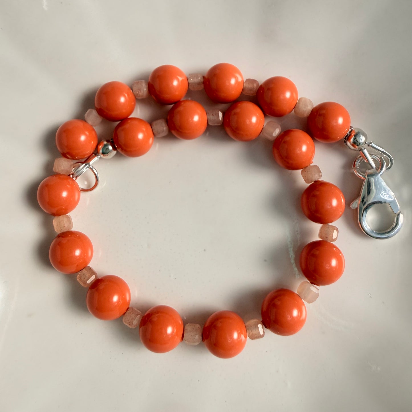 Peachy Moonstone Bracelet