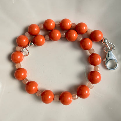 Peachy Moonstone Bracelet