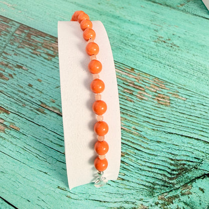 Peachy Moonstone Bracelet