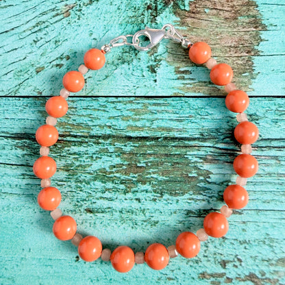 Peachy Moonstone Bracelet