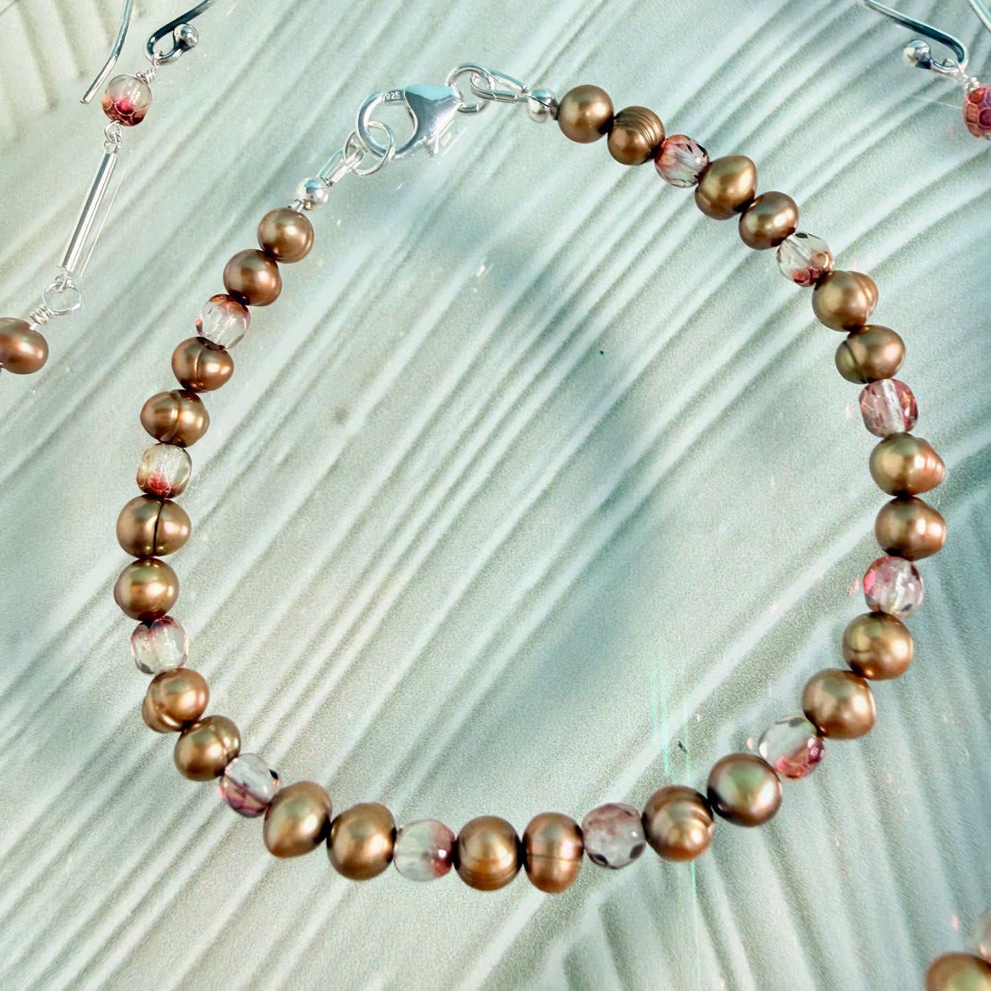 Copper Pearl Bracelet