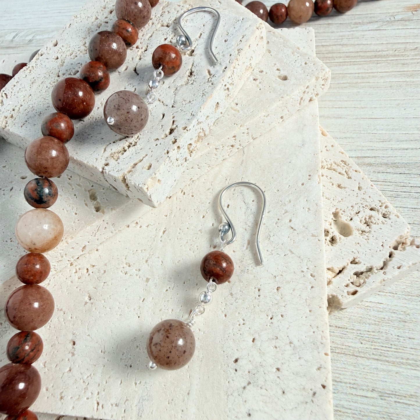 Red Sesame Jasper Earrings