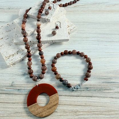 Red Sesame Jasper Necklace