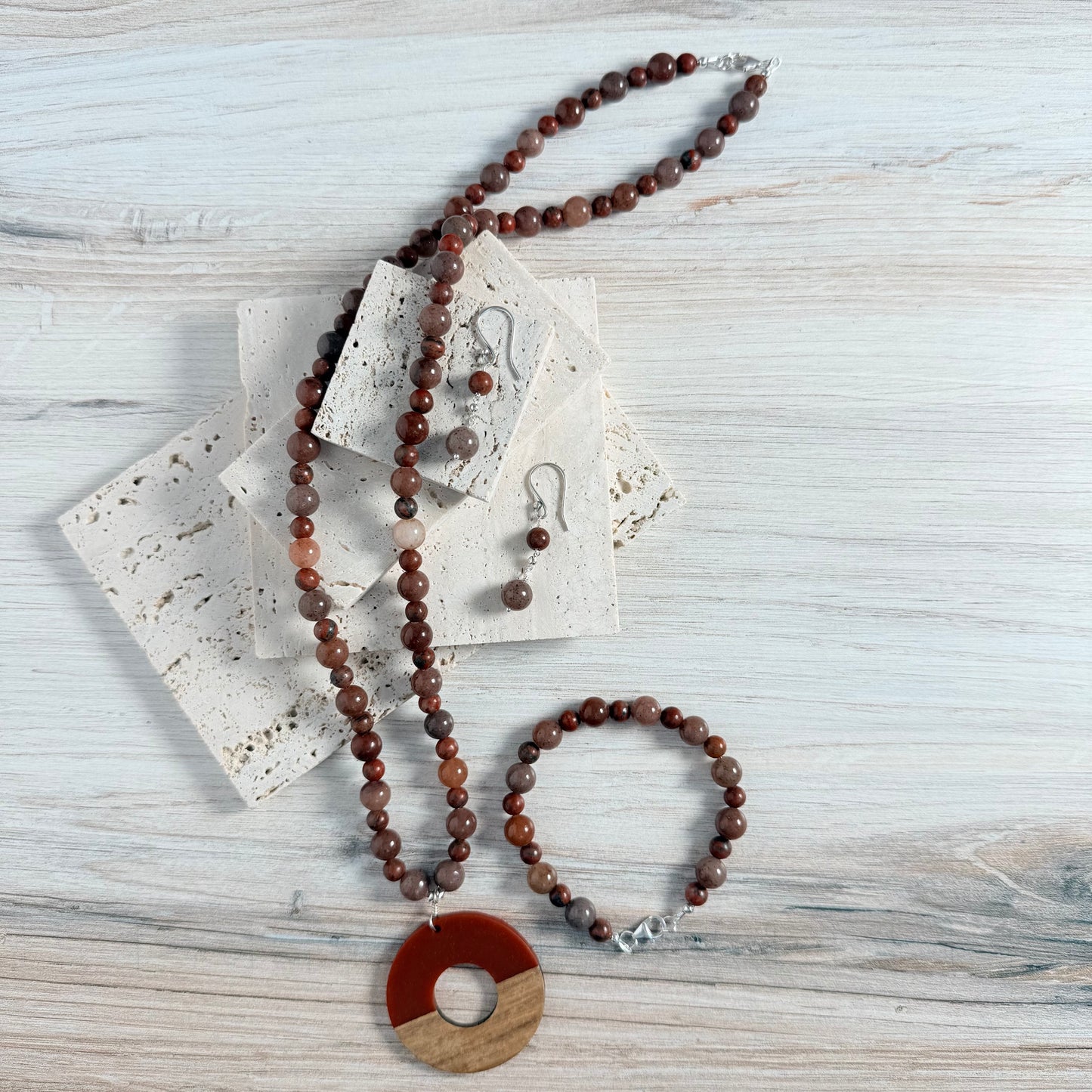 Red Sesame Jasper Earrings