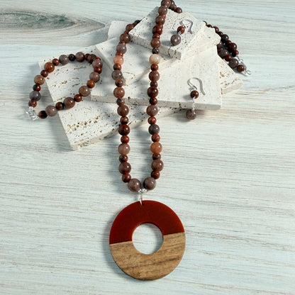 Red Sesame Jasper Necklace