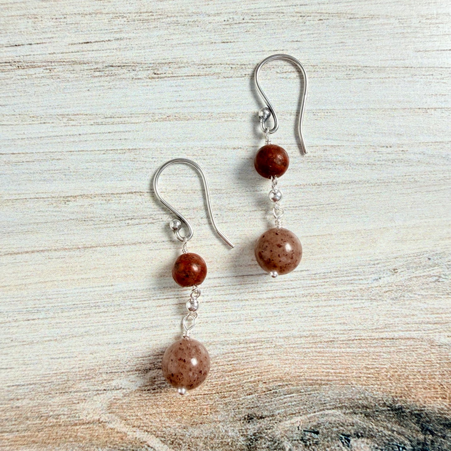 Red Sesame Jasper Earrings