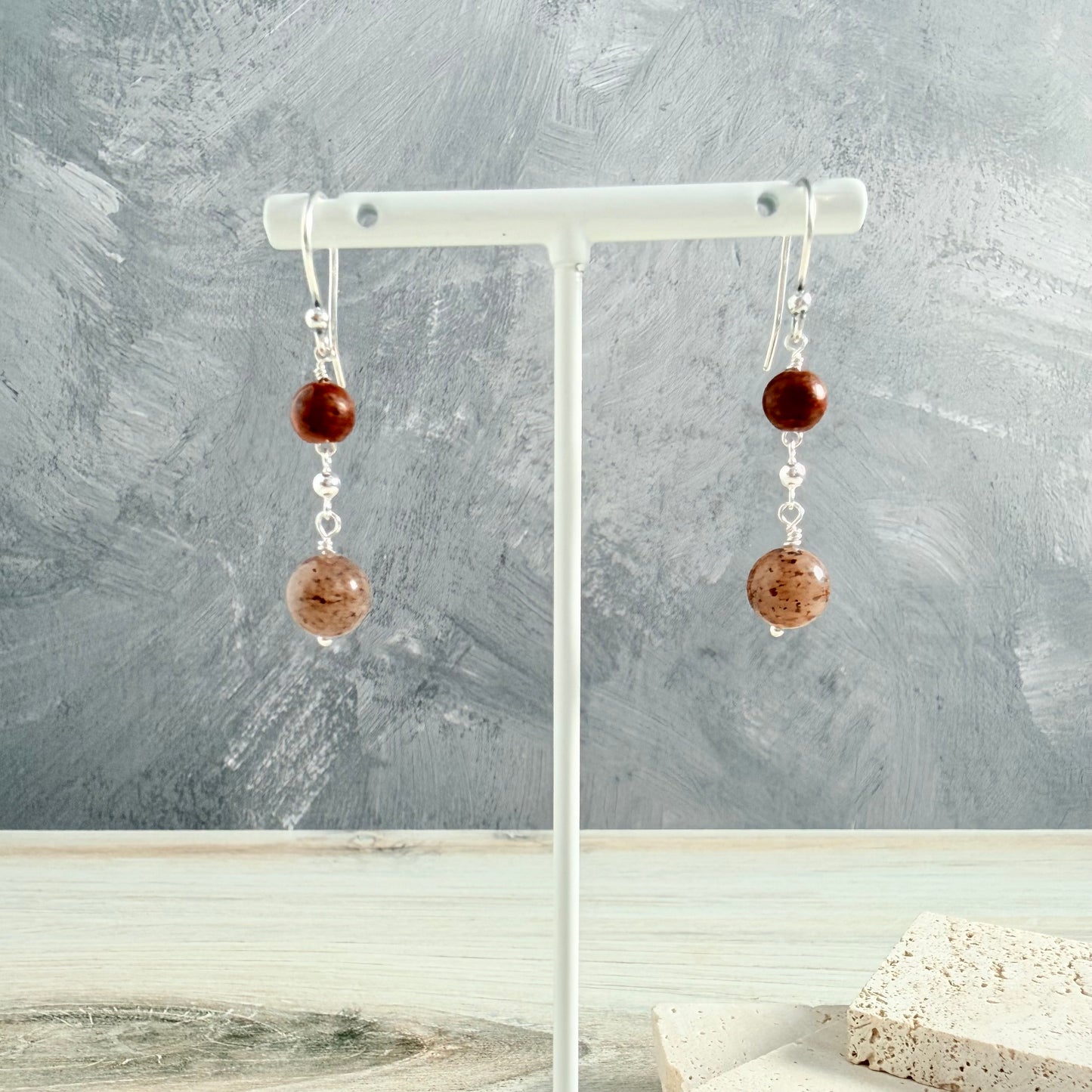 Red Sesame Jasper Earrings