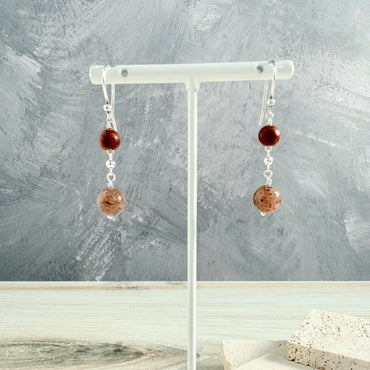 Red Sesame Jasper Earrings
