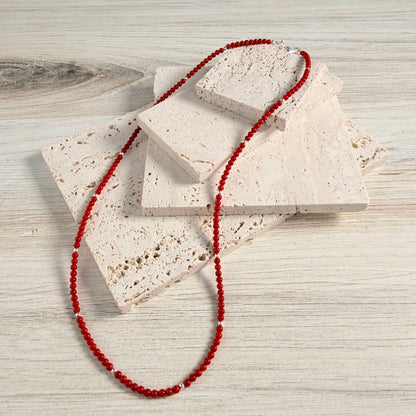 Sterling Red Coral Necklace
