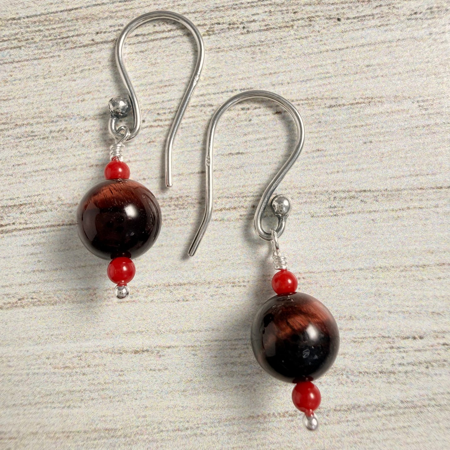 Red Tiger Eye Earrings