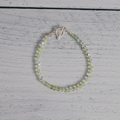 Simple Quartz & Czech Crystal Bracelet