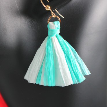 Teal-y Tassel Earrings