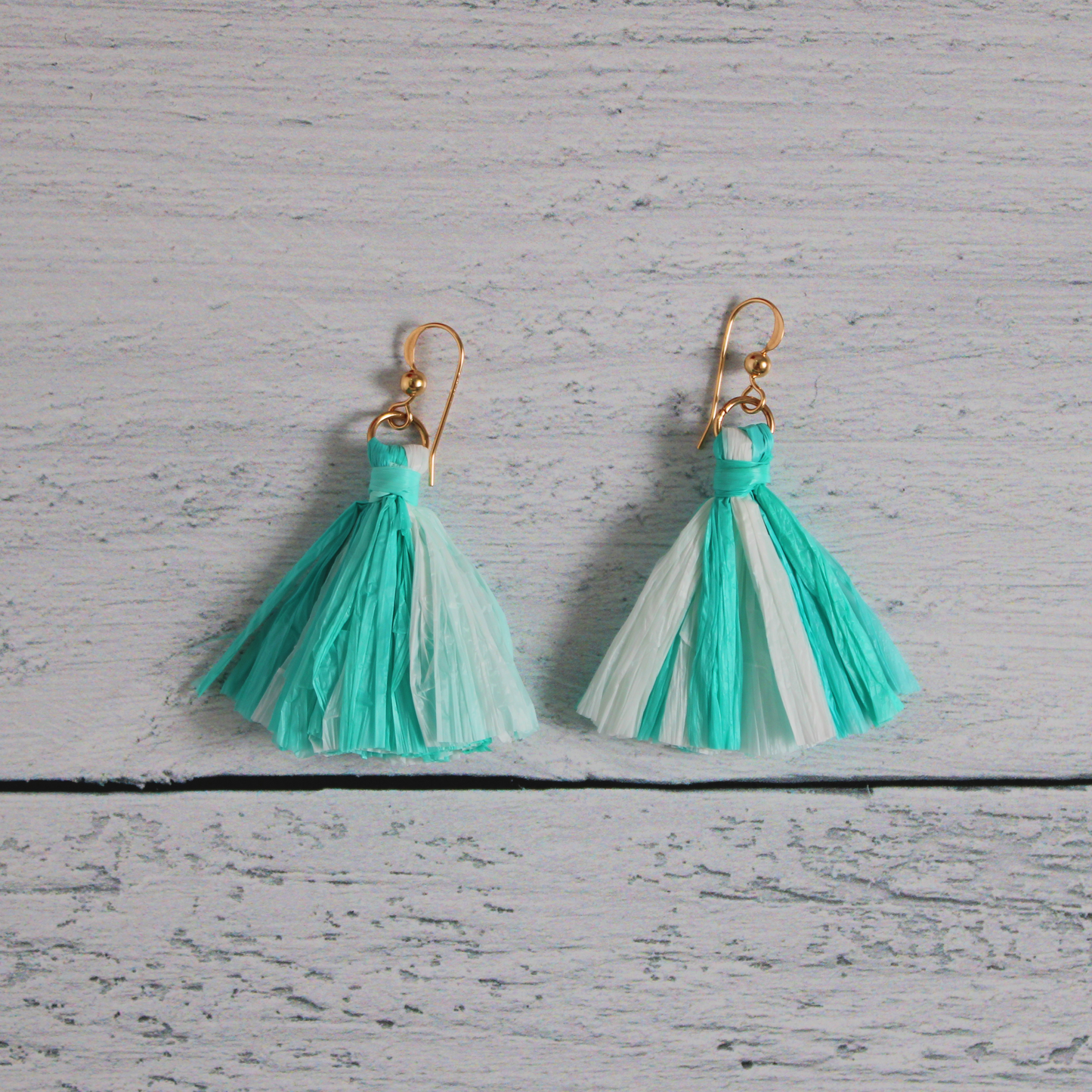 Teal-y Tassel Earrings