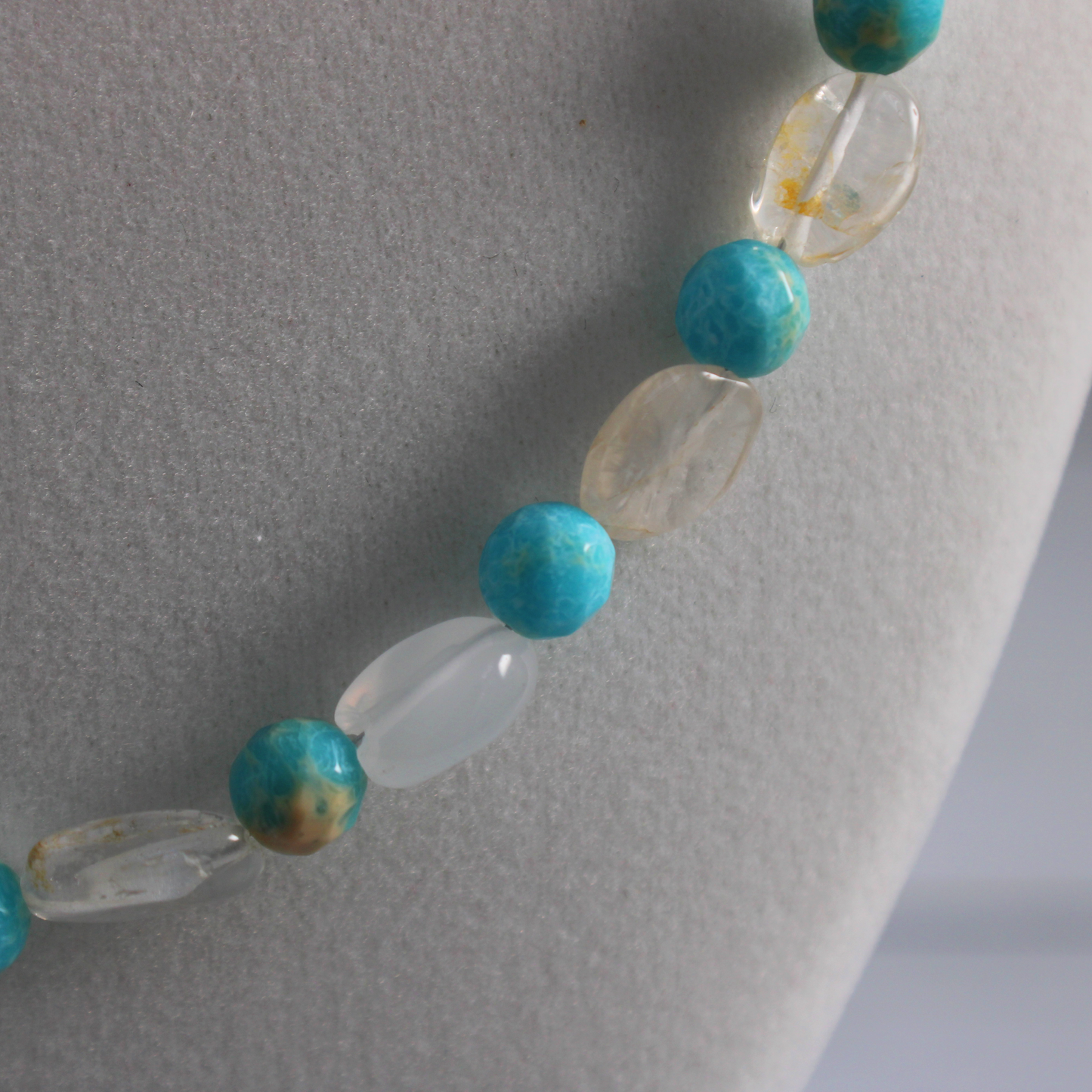 Cool Quartz & Jasper Necklace