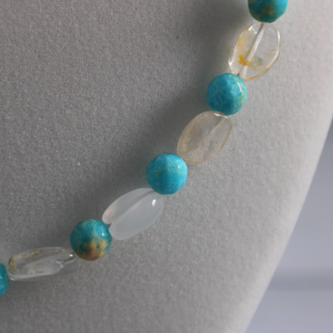 Cool Quartz & Jasper Necklace