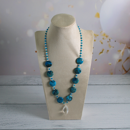 Icy Quartz & Agate Necklace