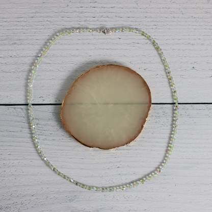 Simple Quartz & Czech Crystal Necklace