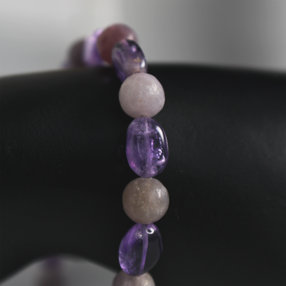 Lilac Stone & Amethyst Bracelet