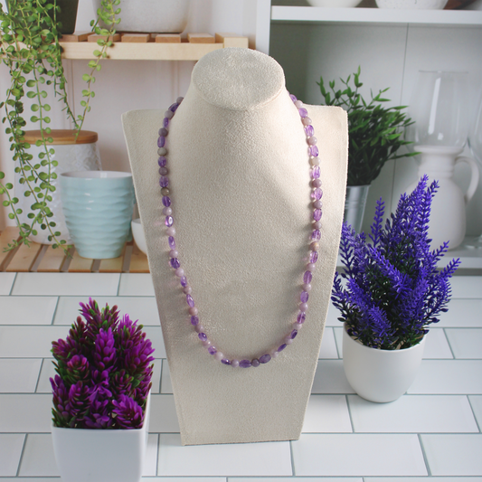 Lilac Stone & Amethyst Necklace