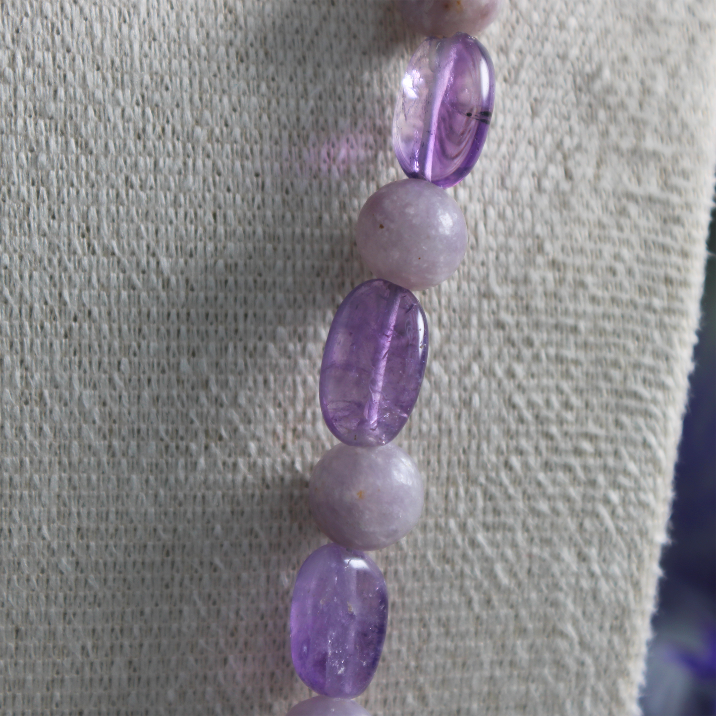 Lilac Stone & Amethyst Necklace