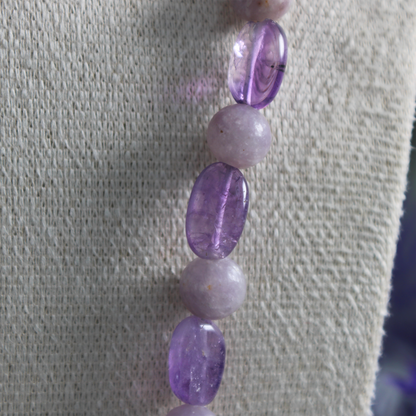 Lilac Stone & Amethyst Necklace