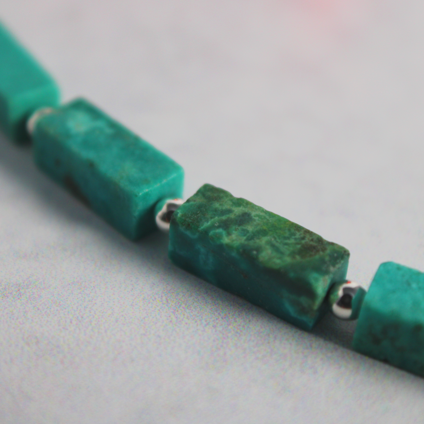 Sterling Rectangular Turquoise Necklace