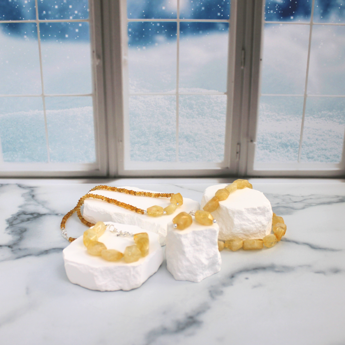 Citrine jewelry pieces